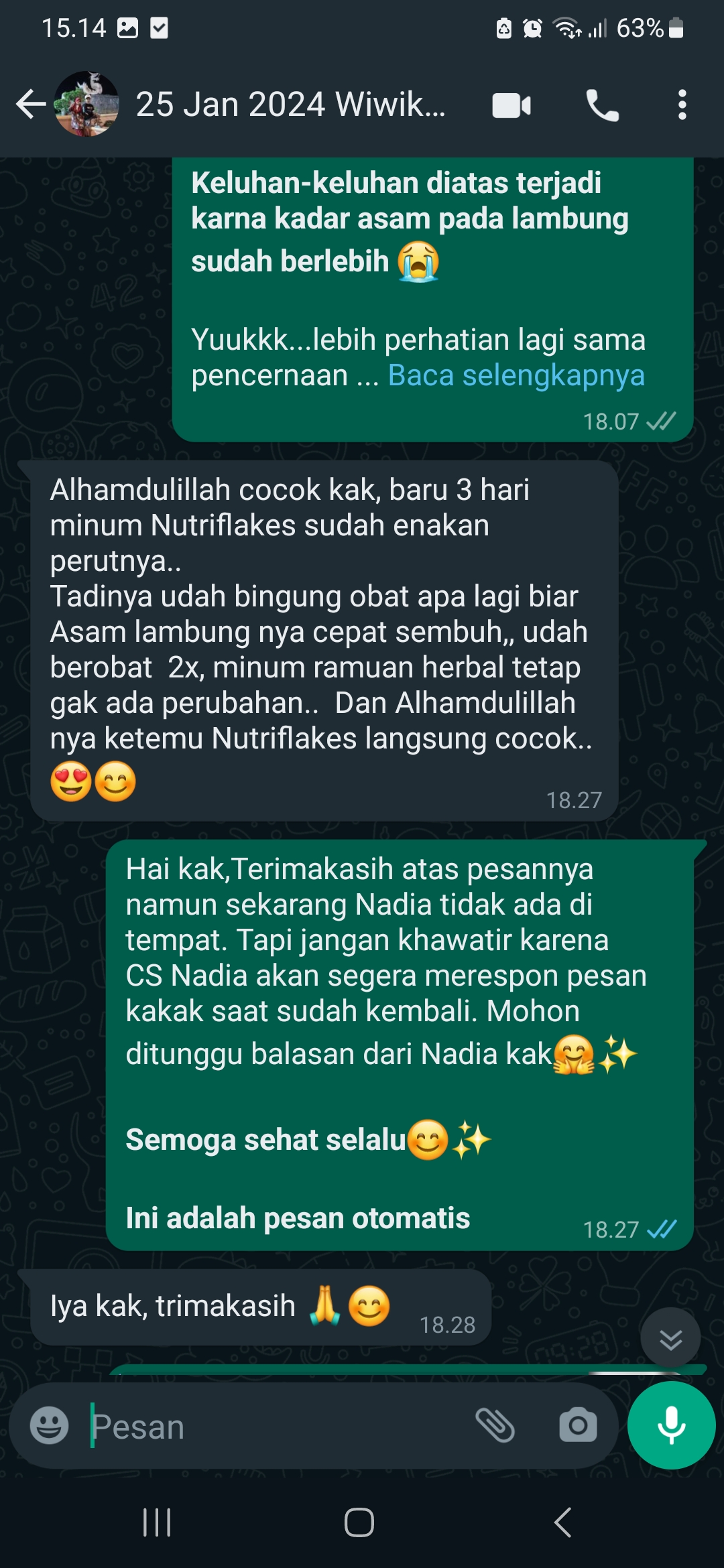 Testimoni Nutriflakes 2