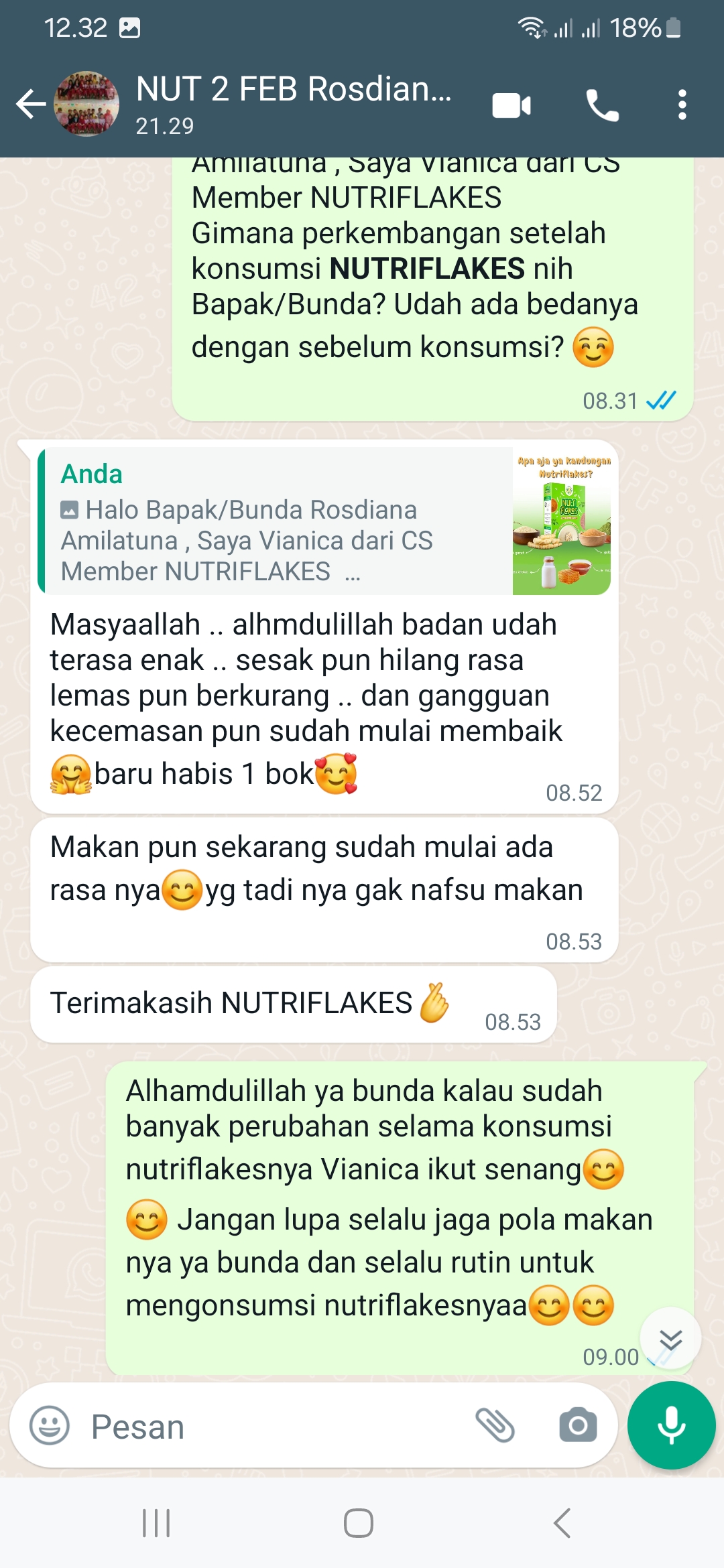 Testimoni Nutriflakes 4